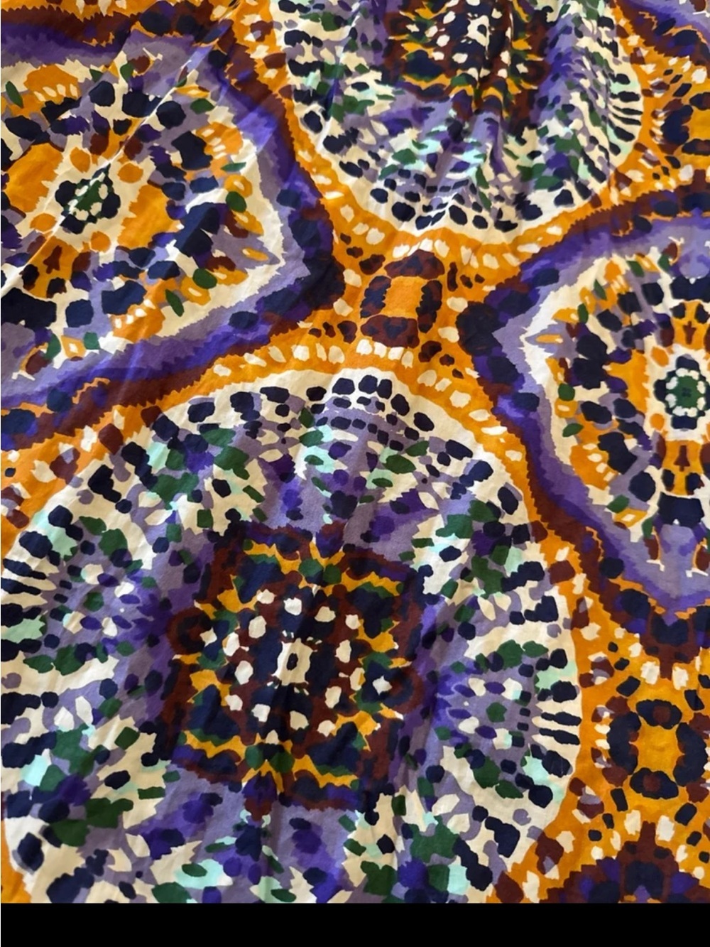NWT Jennifer & Grace Ochre Kaleidoscope Print Maxi Skirt size Small - Picture 11 of 12